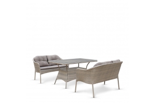 Комплект плетеной мебели с диванами T198C/S54C-W85 Latte