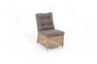 «Бергамо» плетеный центральный модуль дивана (соломенный)