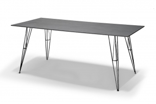 «Руссо» обеденный стол из HPL 184х80см, цвет «серый гранит»